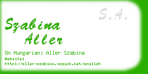 szabina aller business card